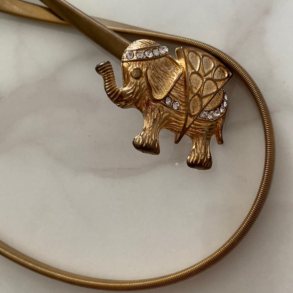 Vintage ELEPHANT stretchy belt